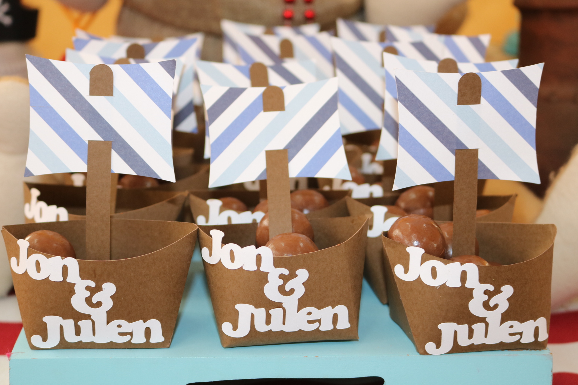 Barcos personalizados para chuches.